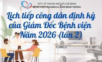 Lịch tiếp công dân định kỳ của Giám Đốc Bệnh viện năm 2026 (lần 2)